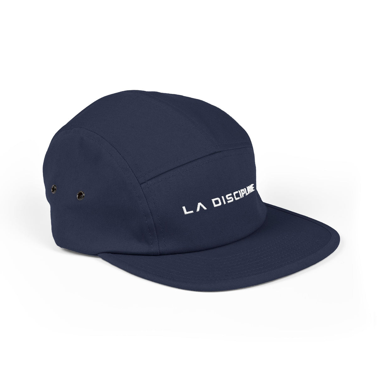 Embroidered 5-Panel Cap — "LA DISCIPLINE" Minimal Logo Printify