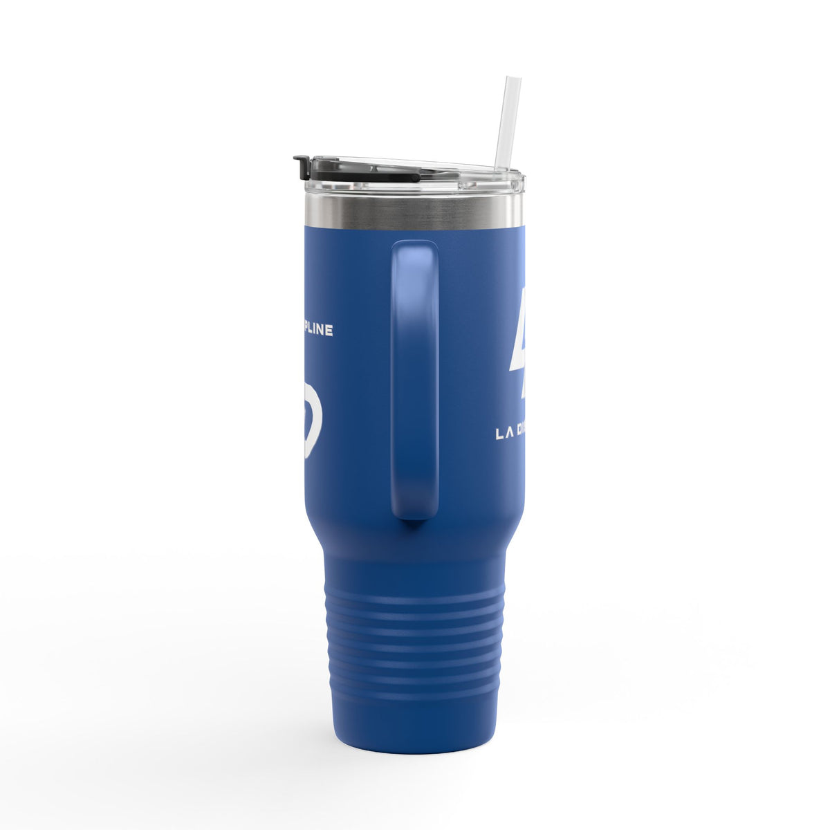La Discipline 40oz Insulated Travel Mug — Large Stainless Steel Tumbler with Handle & Straw Printify