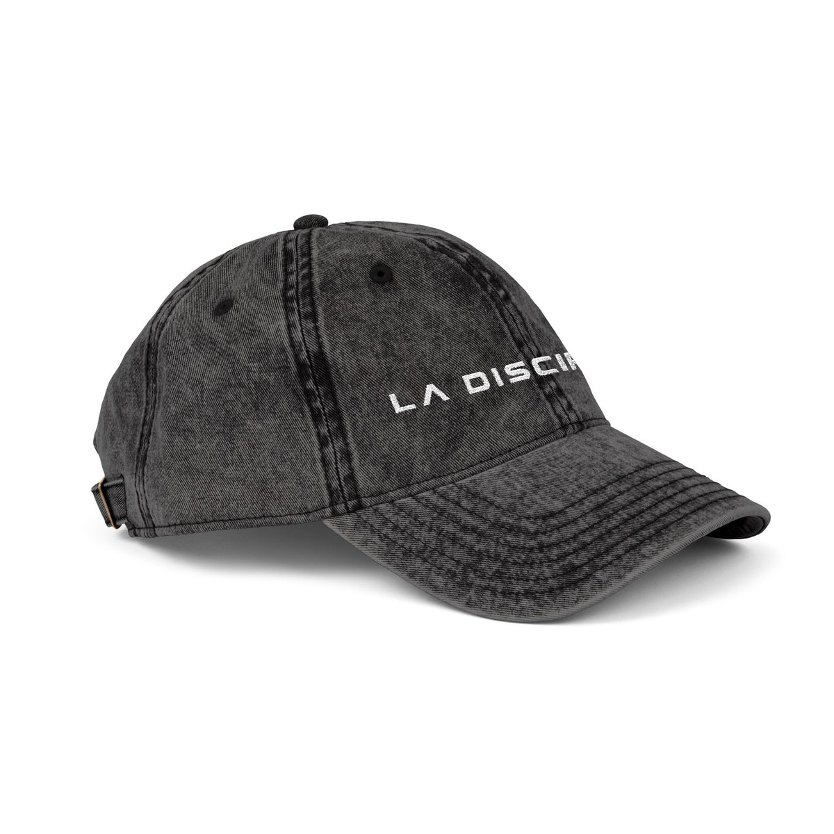 La Discipline Vintage Embroidered Cap — Washed Red Baseball Hat Printify
