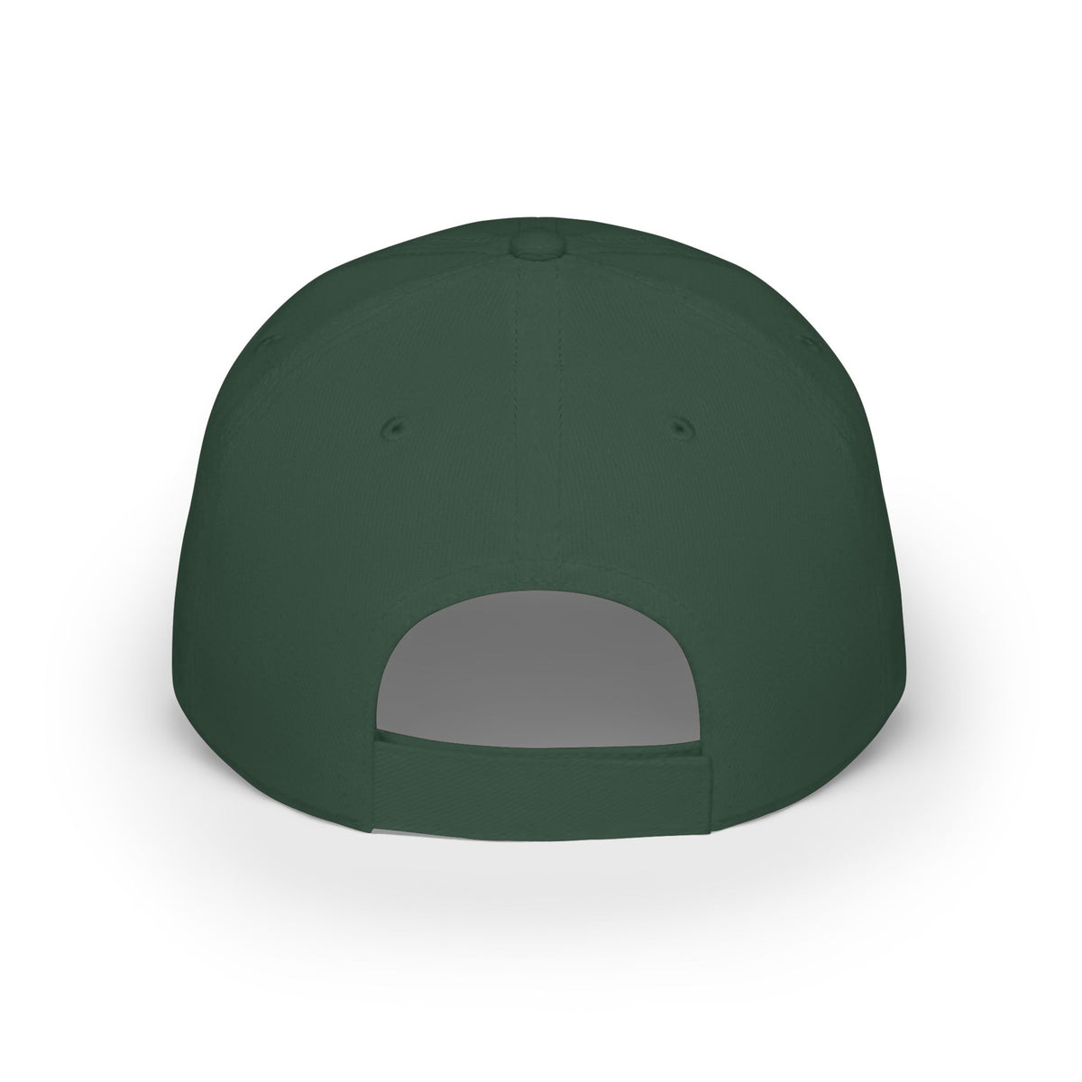LD Embroidered Low Profile Baseball Cap — Red Minimalist Logo Hat Printify