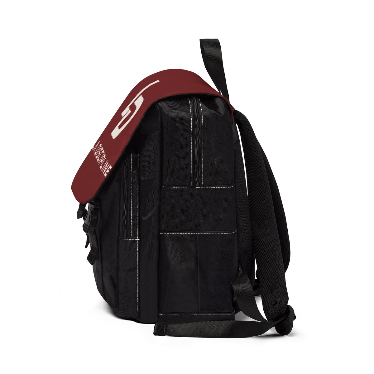 LD La Discipline Logo Backpack — Casual Shoulder Backpack for Students & Commuters Printify