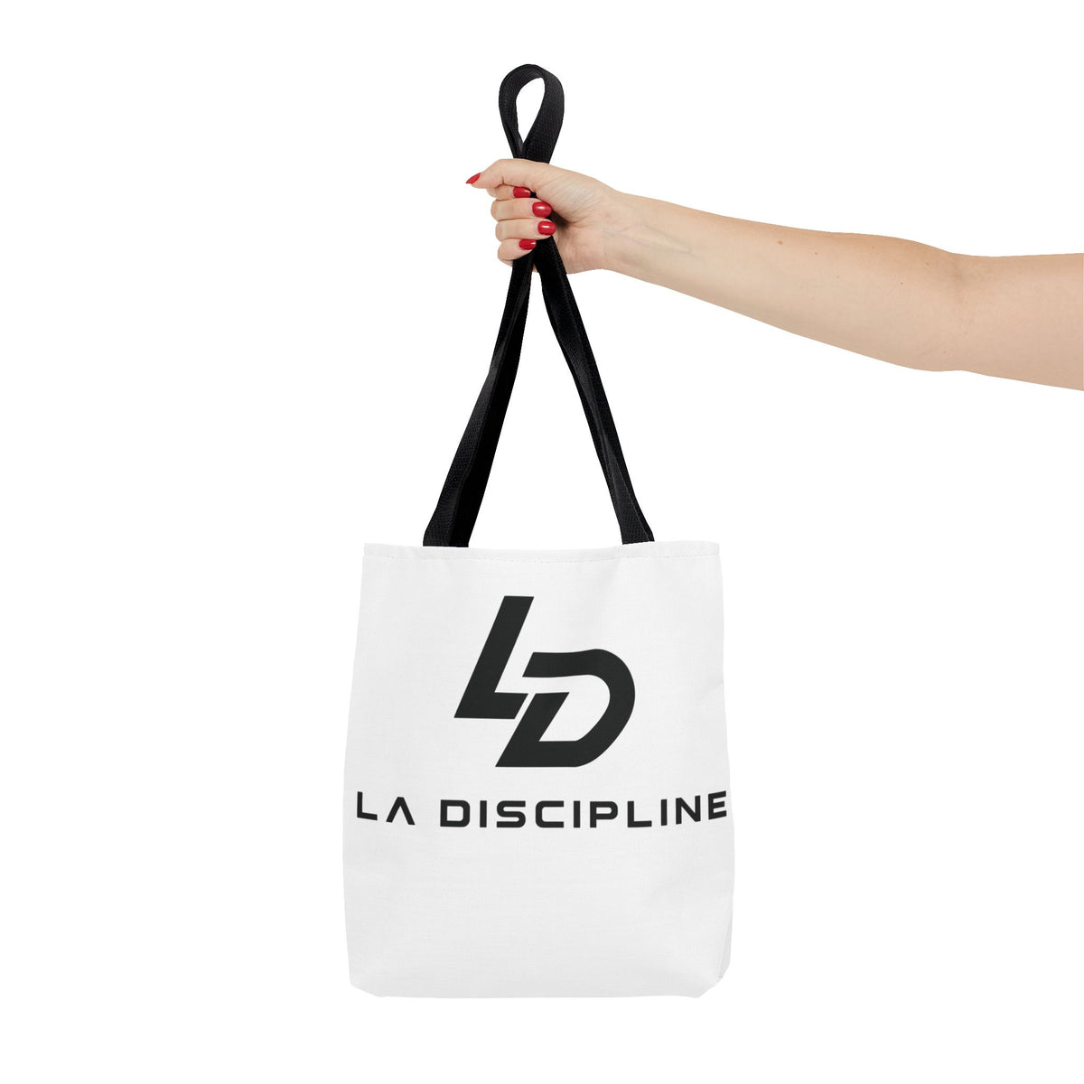 La Discipline Logo Tote Bag – Minimalist Gym & Everyday Carry Printify
