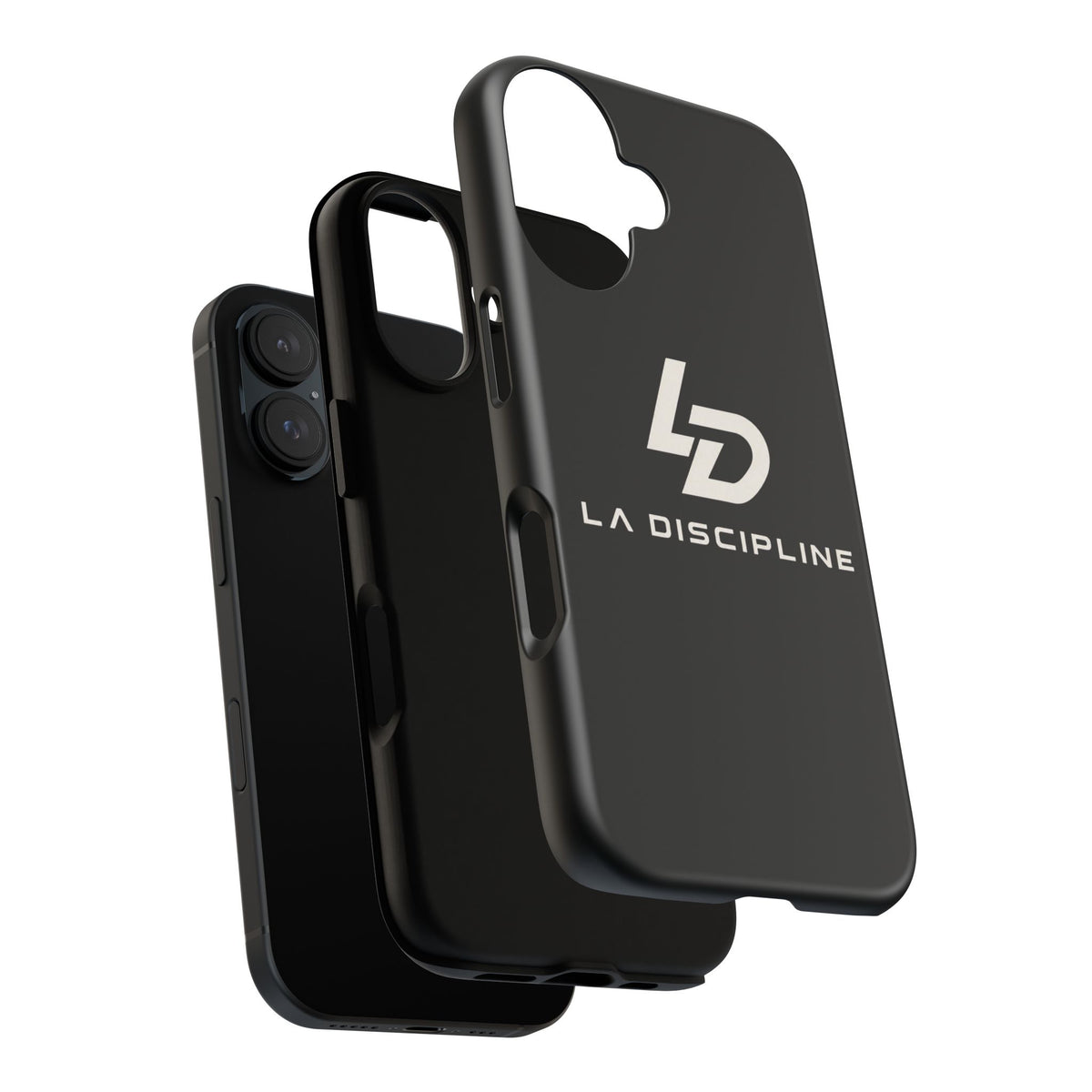 La Discipline Tough Phone Case – Black Gloss Protective Case with LD Logo Printify