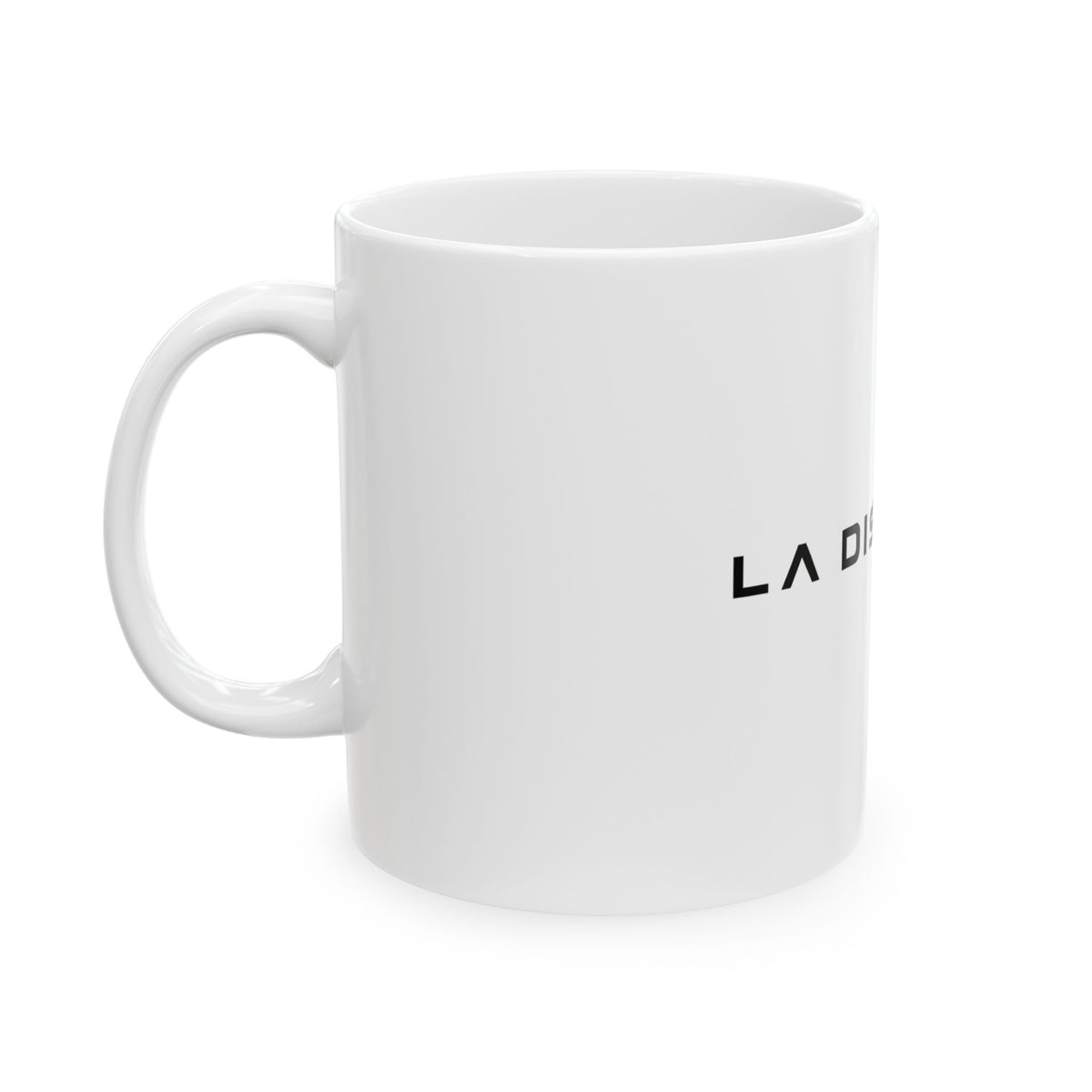 Discipline Ceramic Mug — Minimalist LA DISCIPLINE Coffee Cup (11oz, 15oz) Printify