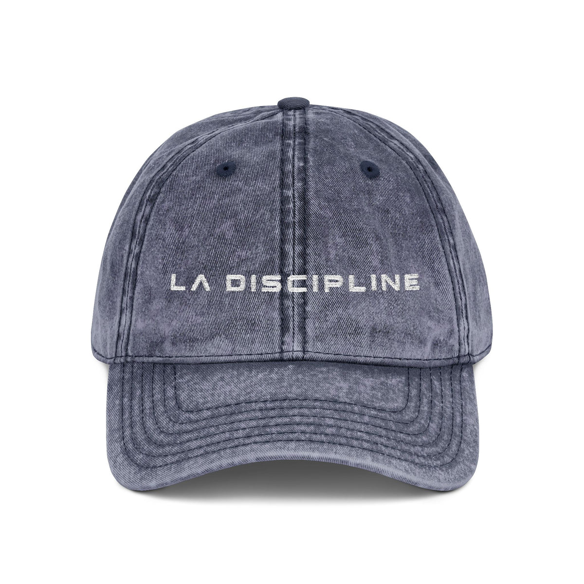 La Discipline Vintage Embroidered Cap — Washed Red Baseball Hat Printify