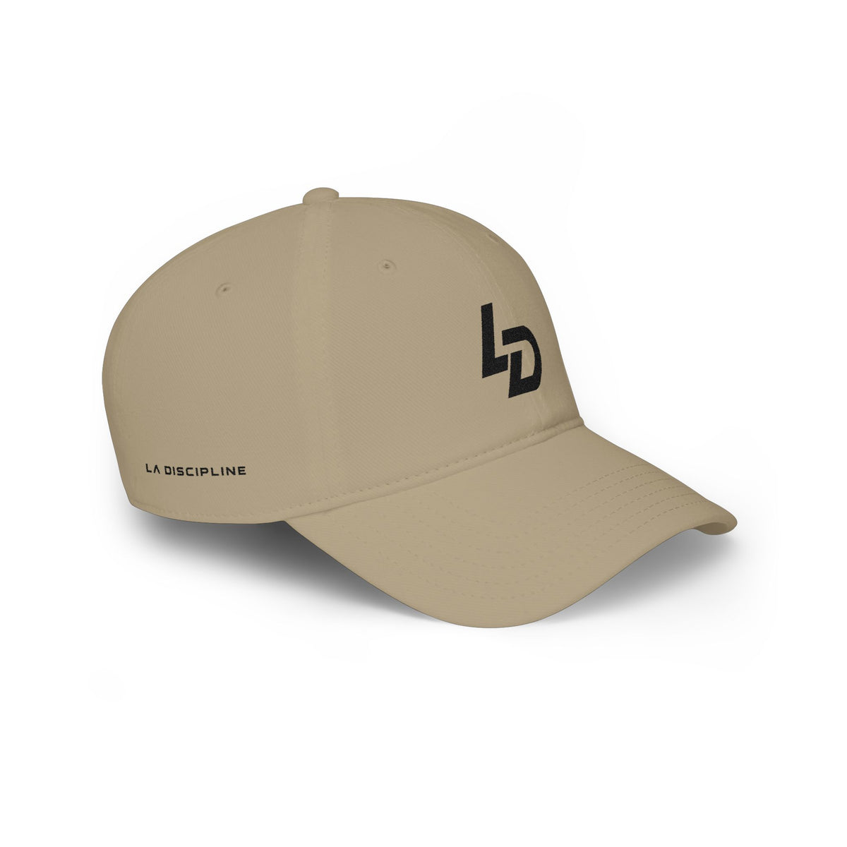 LD Logo Low-Profile Baseball Cap — Minimalist Red Hat with &