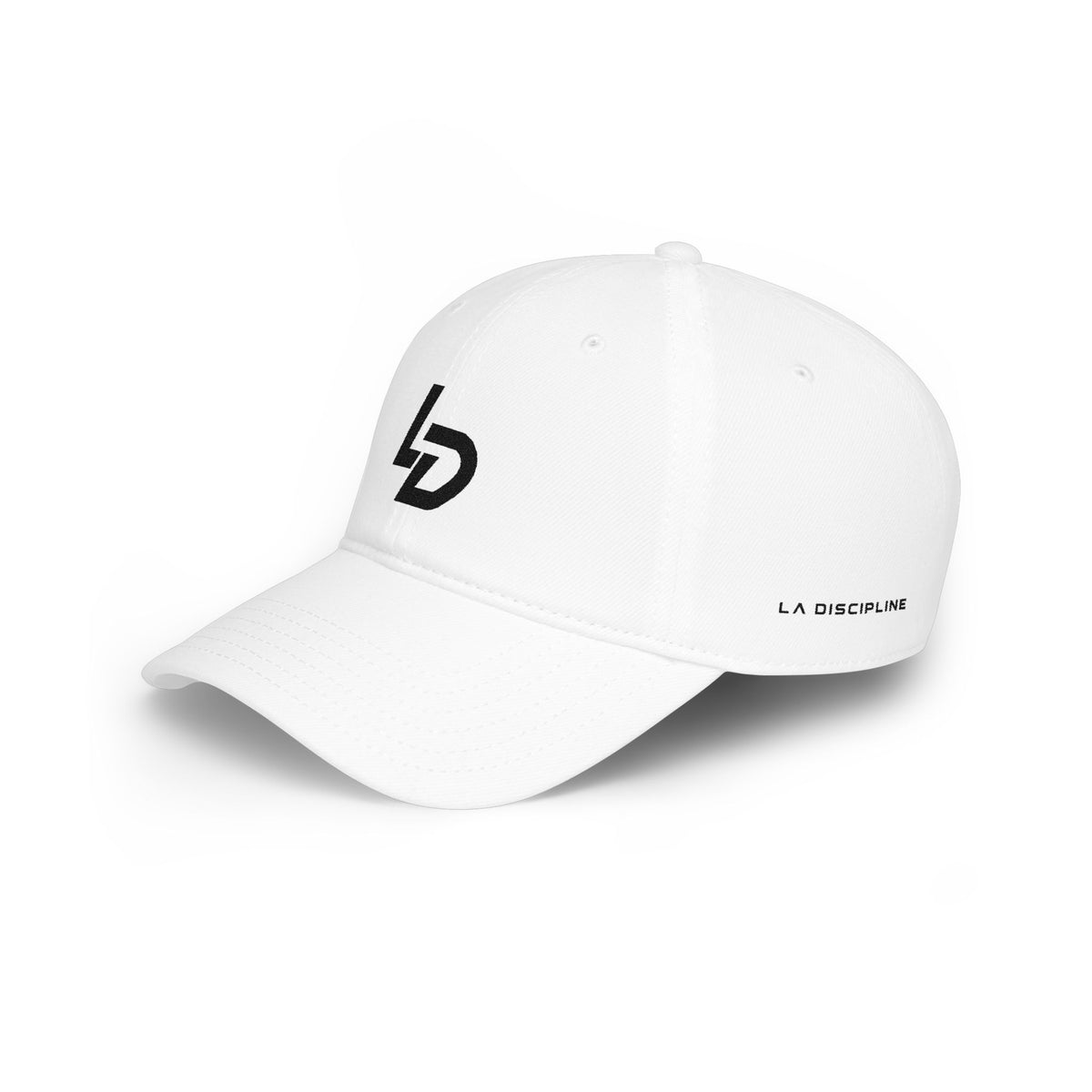 LD Logo Low-Profile Baseball Cap — Minimalist Red Hat with &