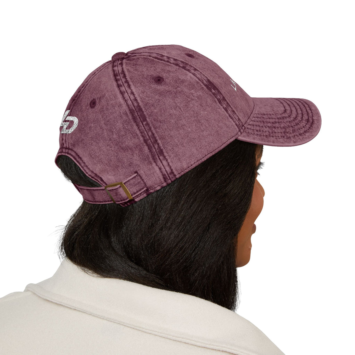 La Discipline Vintage Embroidered Cap — Washed Red Baseball Hat Printify