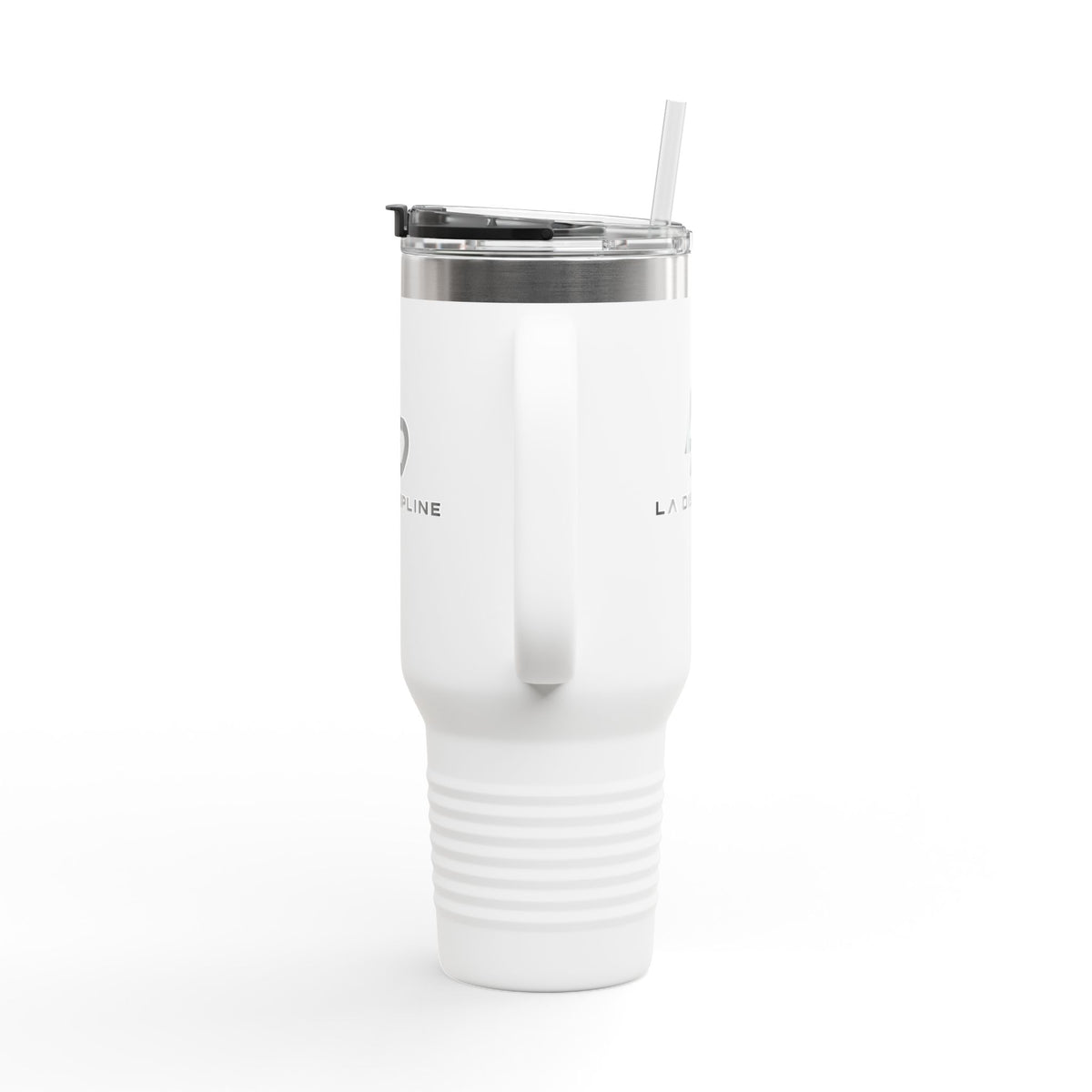 La Discipline 40oz Insulated Travel Mug – Large Stainless Steel Tumbler with Straw & Handle Printify