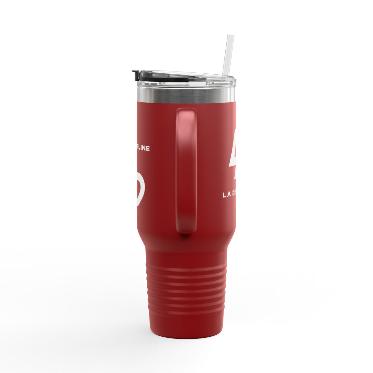 La Discipline 40oz Insulated Travel Mug — Large Stainless Steel Tumbler with Handle & Straw Printify