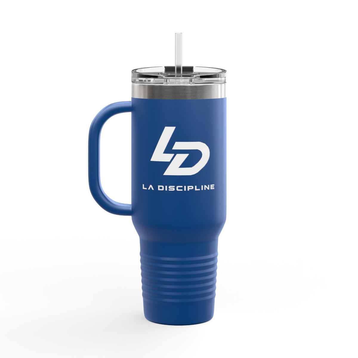 La Discipline 40oz Insulated Travel Mug — Large Stainless Steel Tumbler with Handle & Straw Printify