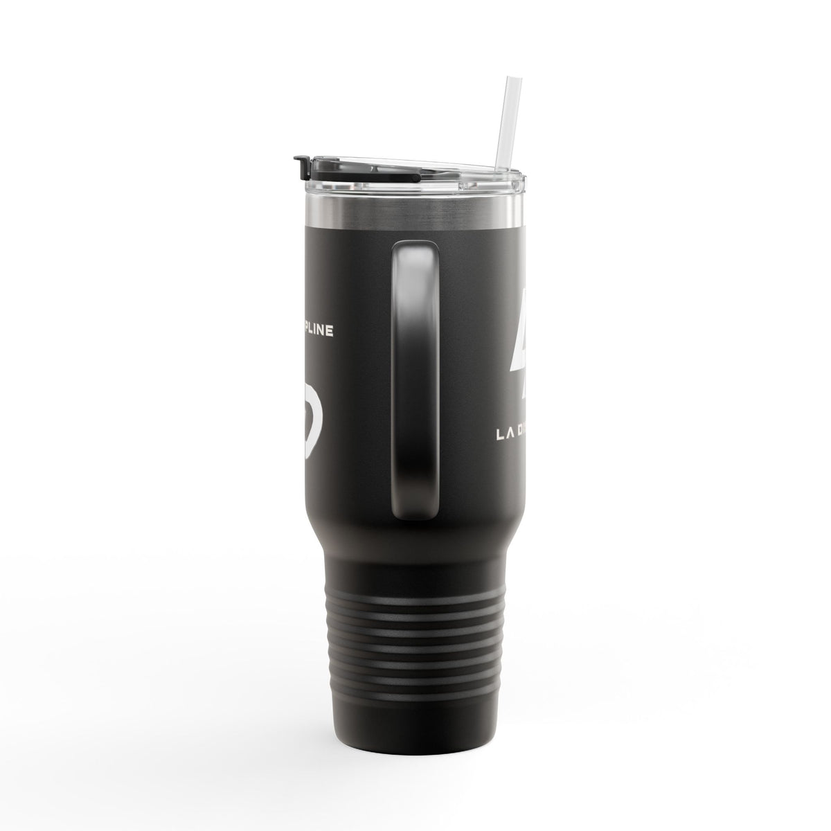 La Discipline 40oz Insulated Travel Mug — Large Stainless Steel Tumbler with Handle & Straw Printify