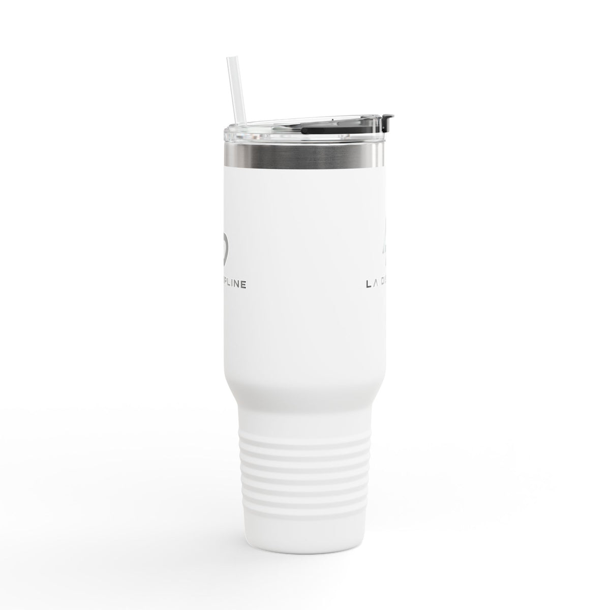 La Discipline 40oz Insulated Travel Mug – Large Stainless Steel Tumbler with Straw & Handle Printify
