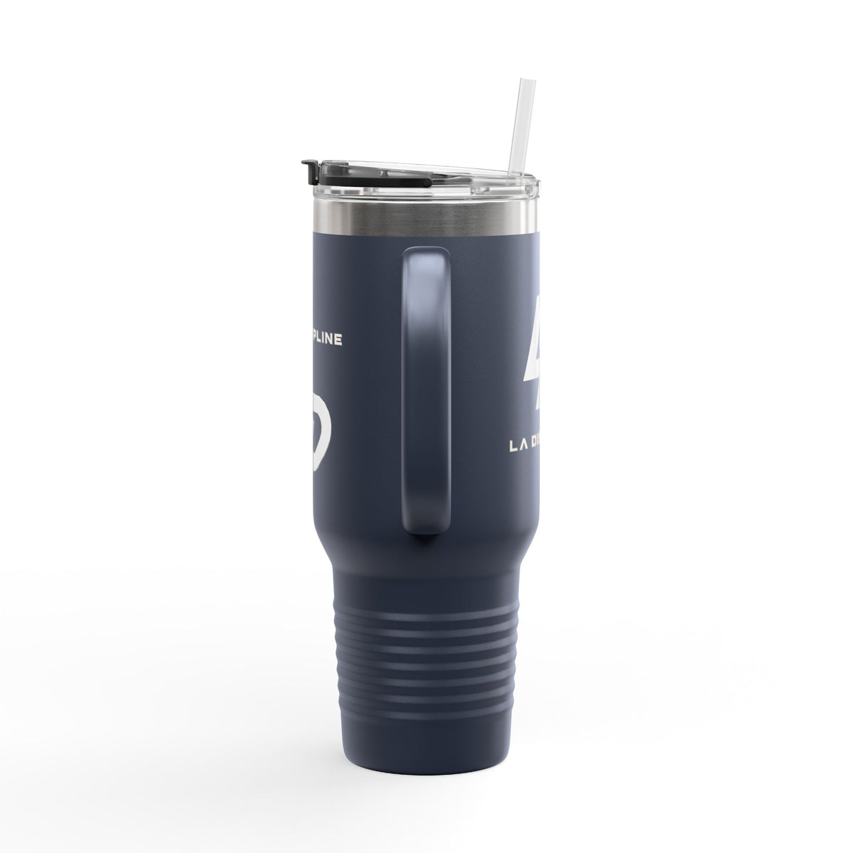 La Discipline 40oz Insulated Travel Mug — Large Stainless Steel Tumbler with Handle & Straw Printify