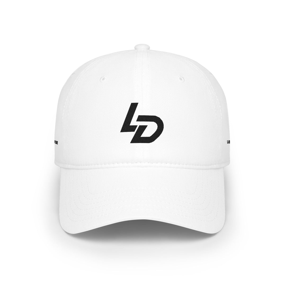 LD Logo Low-Profile Baseball Cap — Minimalist Red Hat with &