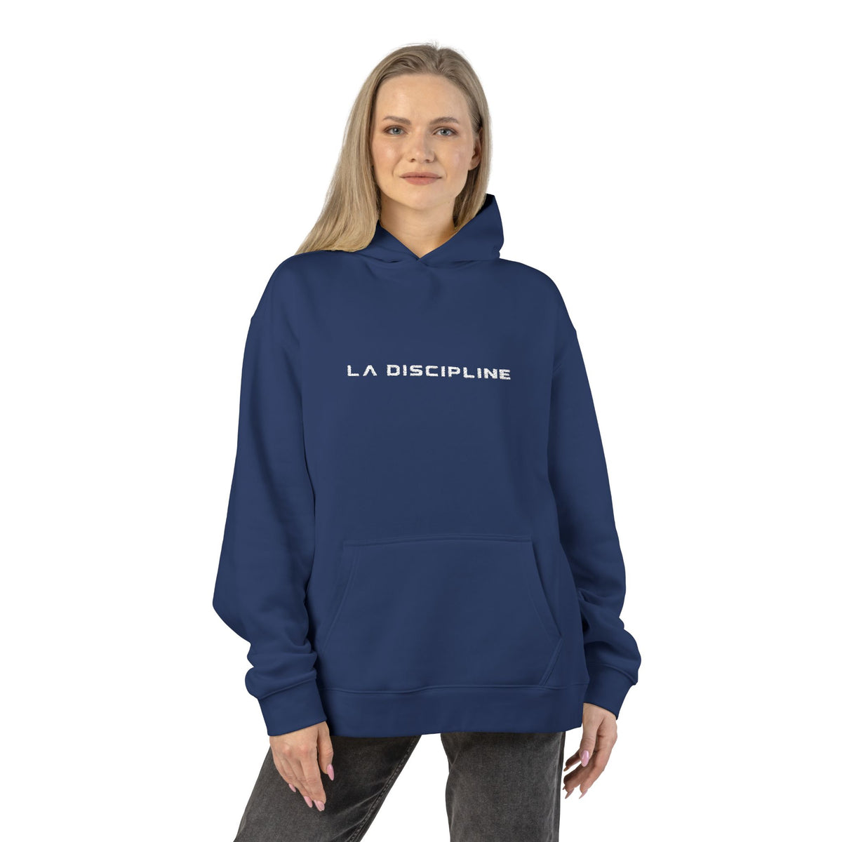 La Discipline Hoodie — Minimal Black Relaxed Streetwear Hoodie Printify