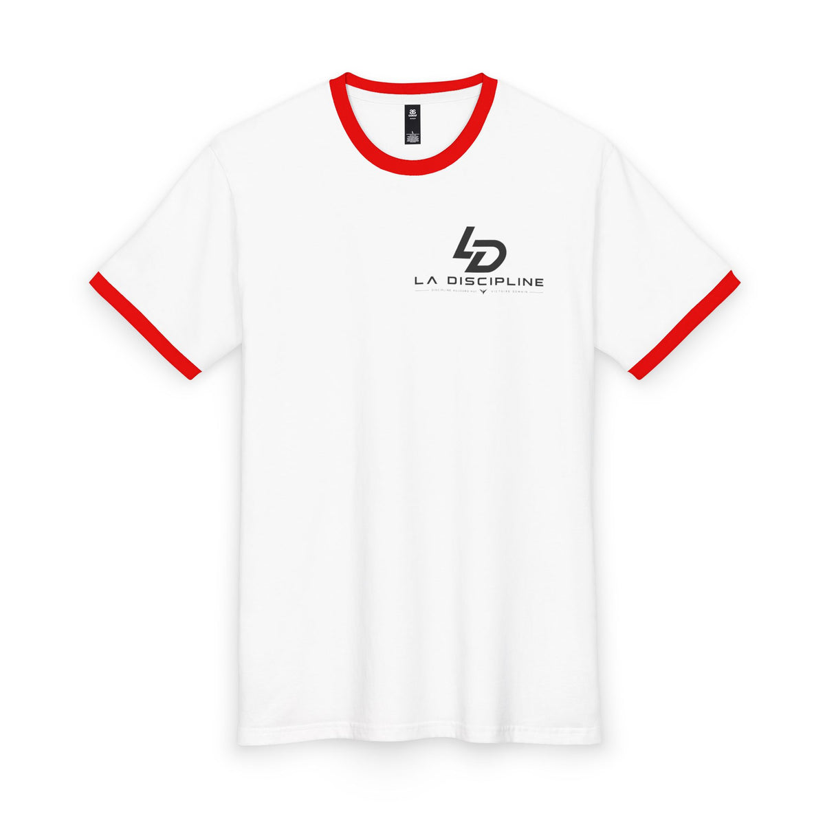 La Discipline LD Logo Ringer Tee — Men's Athletic Casual Shirt Printify