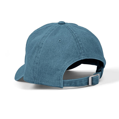 Embroidered LD Denim Hat — Classic Black Logo Baseball Cap Printify