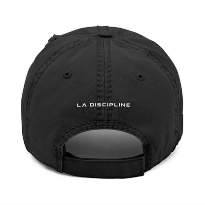 Distressed Embroidered Dad Hat — "LD" Logo &amp; "La Discipline" Back Printify