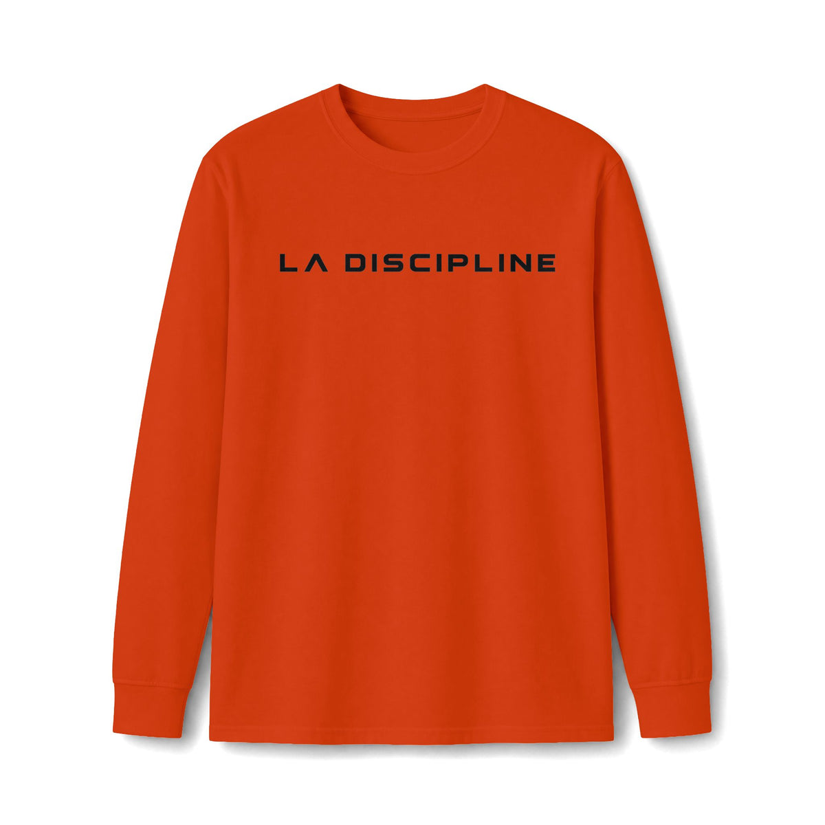 La Discipline Long Sleeve Tee — Minimal Logo Athletic Shirt Printify