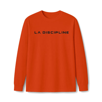 La Discipline Long Sleeve Tee — Minimal Logo Athletic Shirt Printify
