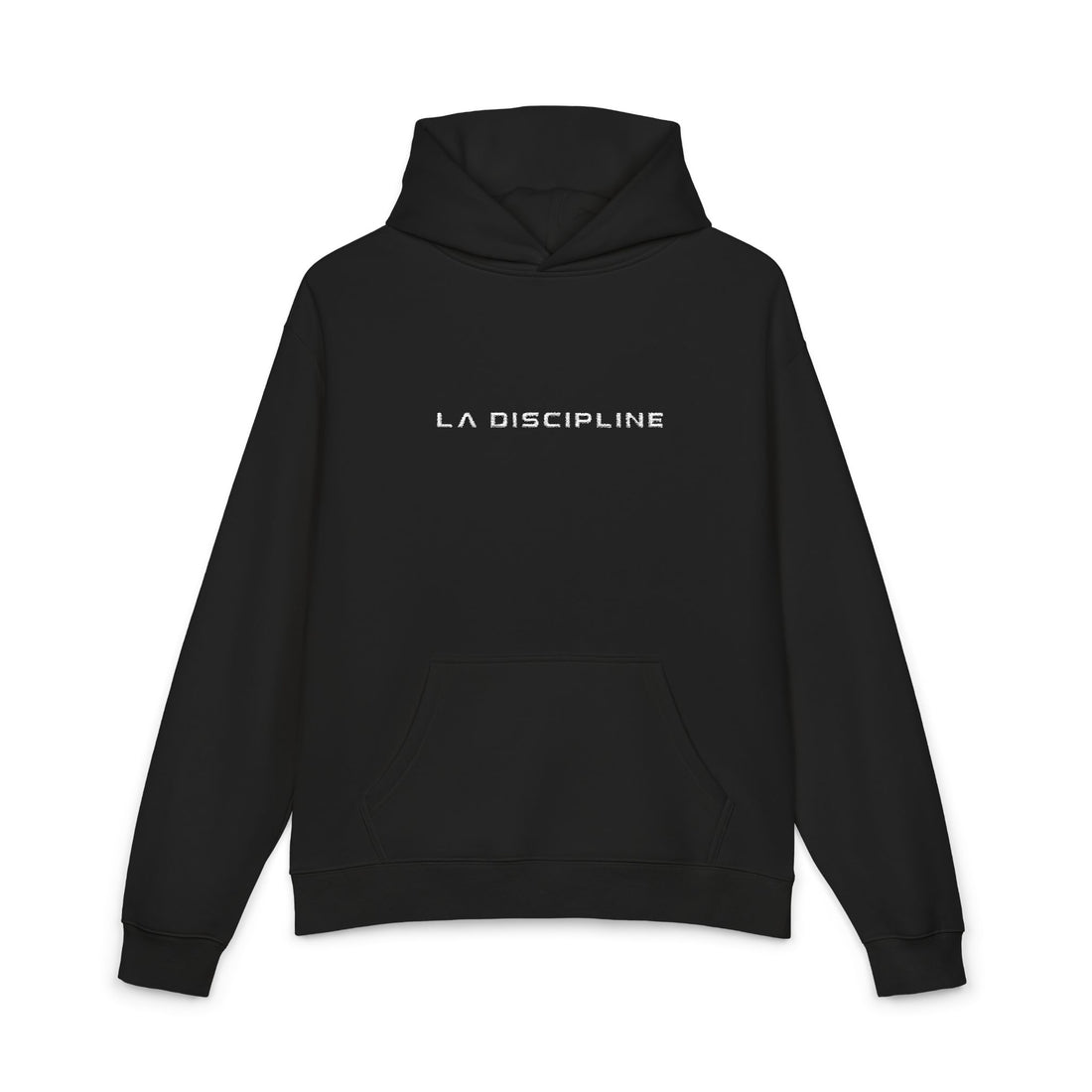 La Discipline Hoodie — Minimal Black Relaxed Streetwear Hoodie Printify