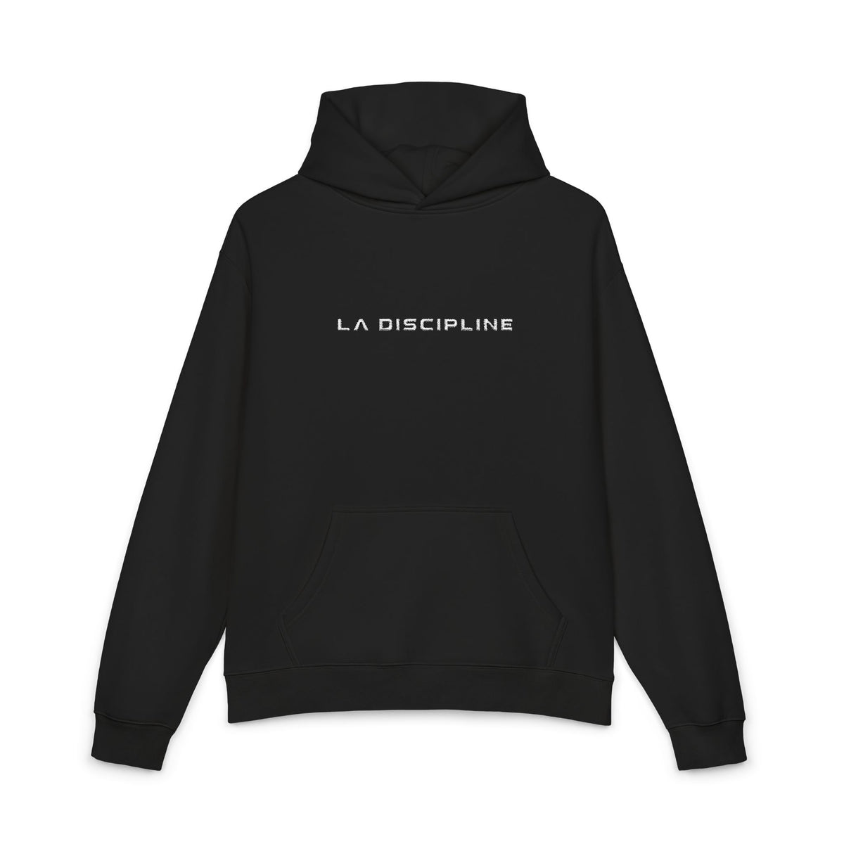 La Discipline Hoodie — Minimal Black Relaxed Streetwear Hoodie Printify