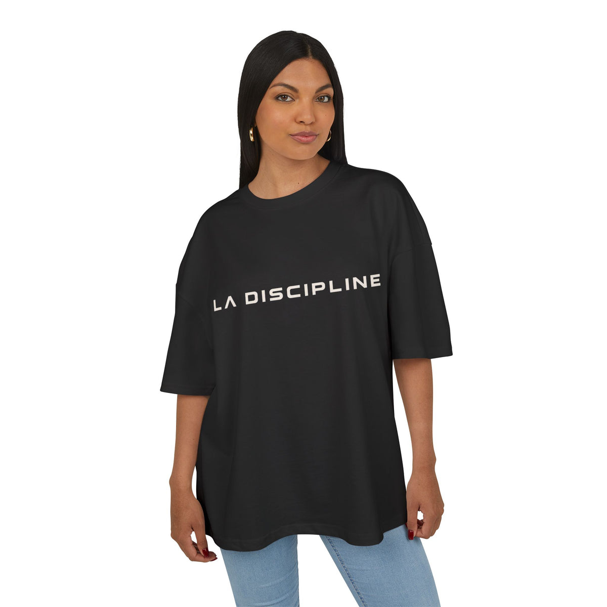La Discipline Box Tee — Minimalist LD Logo Graphic T-Shirt Printify