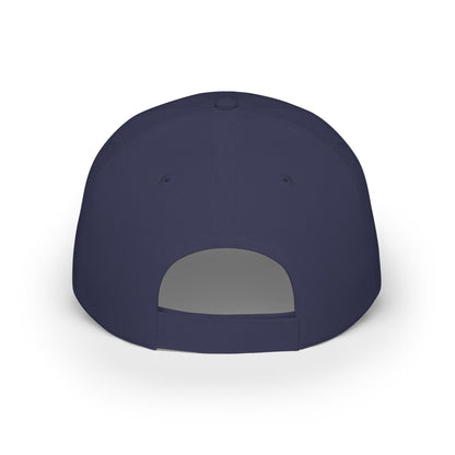 LD Embroidered Low Profile Baseball Cap — Red Minimalist Logo Hat Printify