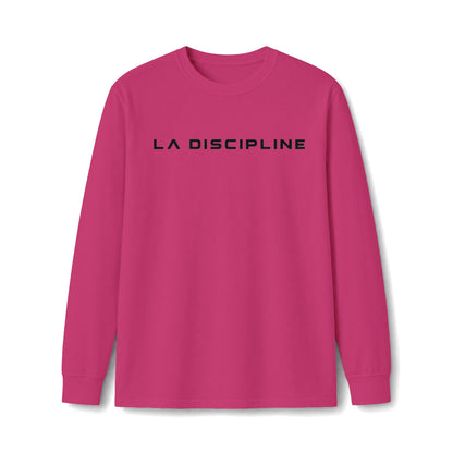 La Discipline Long Sleeve Tee — Minimal Logo Athletic Shirt Printify