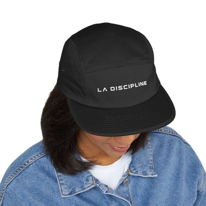 Embroidered 5-Panel Cap — "LA DISCIPLINE" Minimal Logo Printify