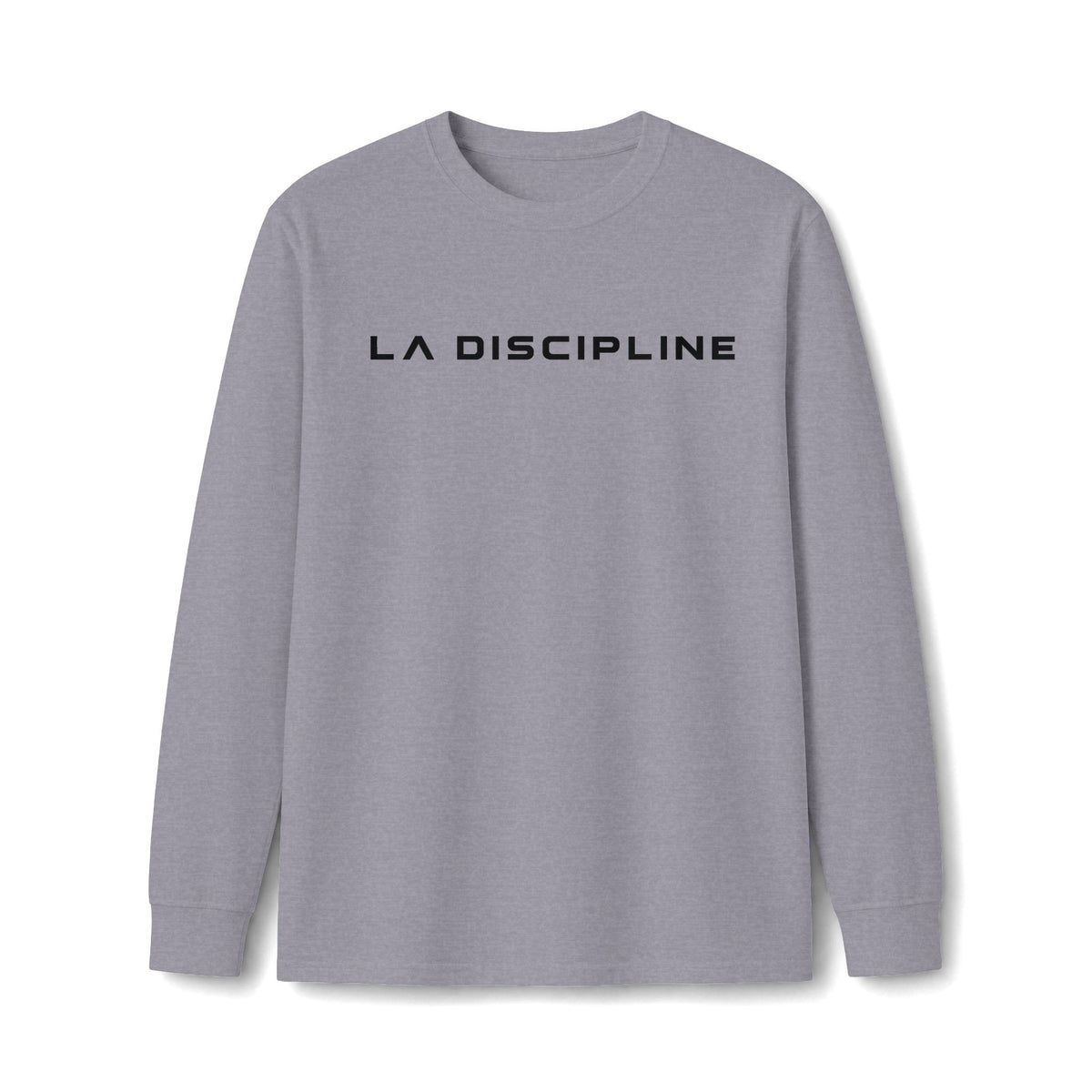 La Discipline Long Sleeve Tee — Minimal Logo Athletic Shirt Printify