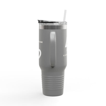 La Discipline 40oz Insulated Travel Mug — Large Stainless Steel Tumbler with Handle &amp; Straw Printify