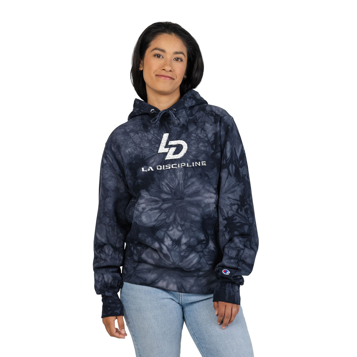 Unisex Champion Tie-Dye Hoodie (Embroidery) Printify