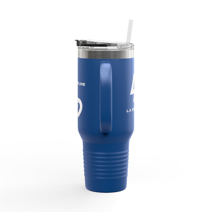 La Discipline 40oz Insulated Travel Mug — Large Stainless Steel Tumbler with Handle &amp; Straw Printify