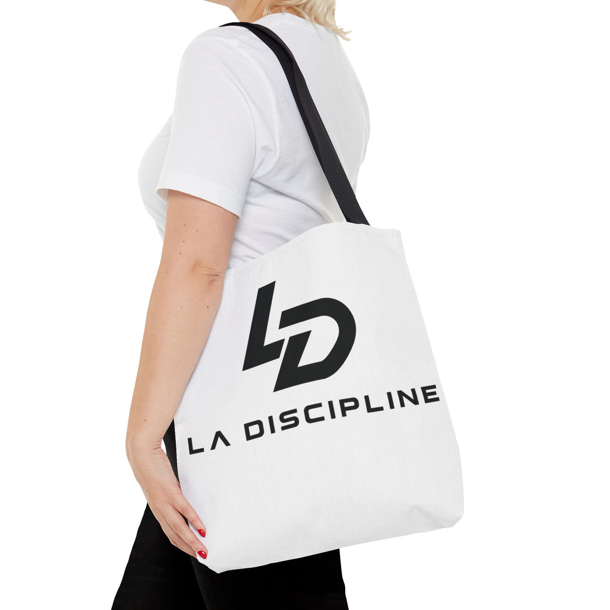 La Discipline Logo Tote Bag – Minimalist Gym &amp; Everyday Carry Printify