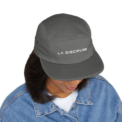 Embroidered 5-Panel Cap — "LA DISCIPLINE" Minimal Logo Printify