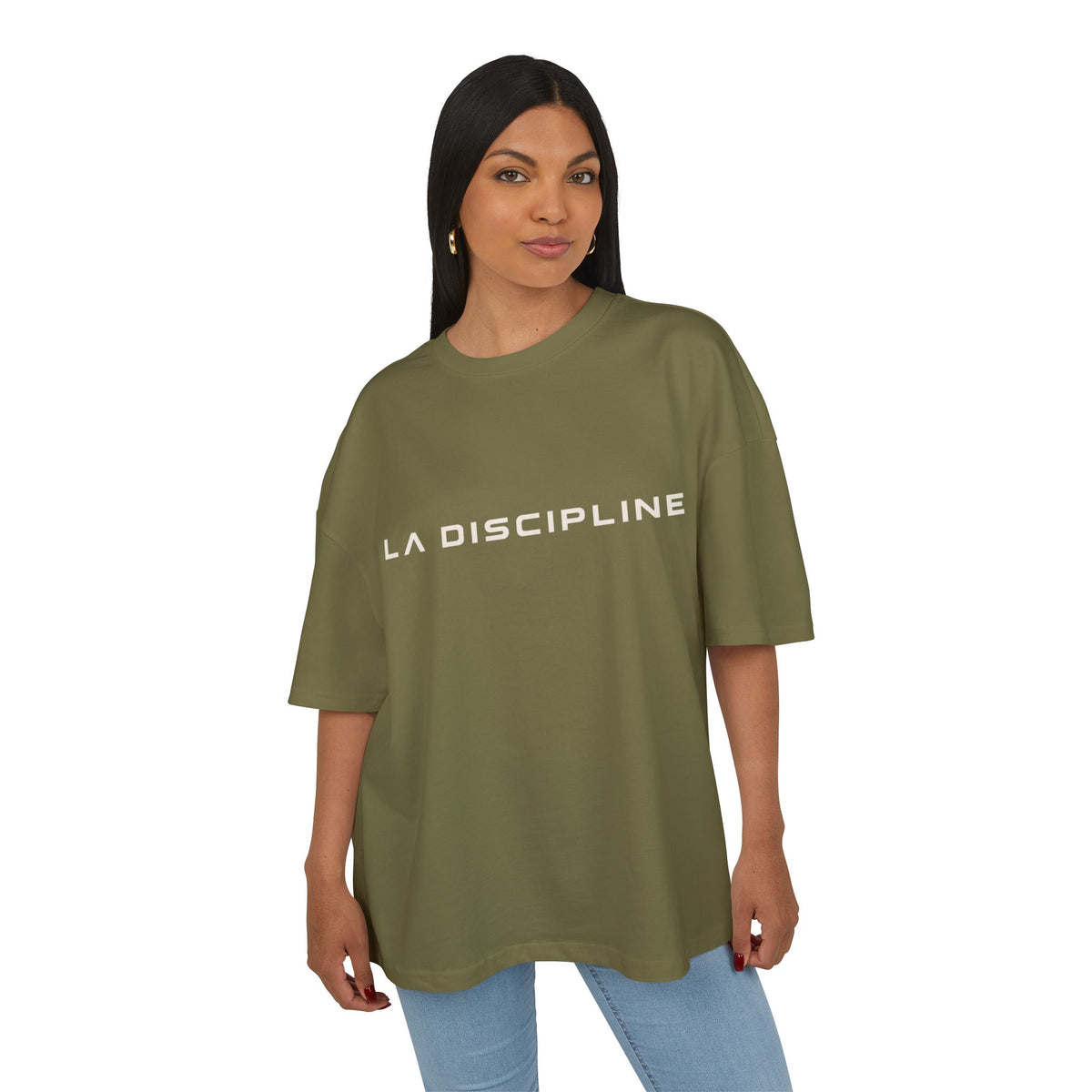 La Discipline Box Tee — Minimalist LD Logo Graphic T-Shirt Printify
