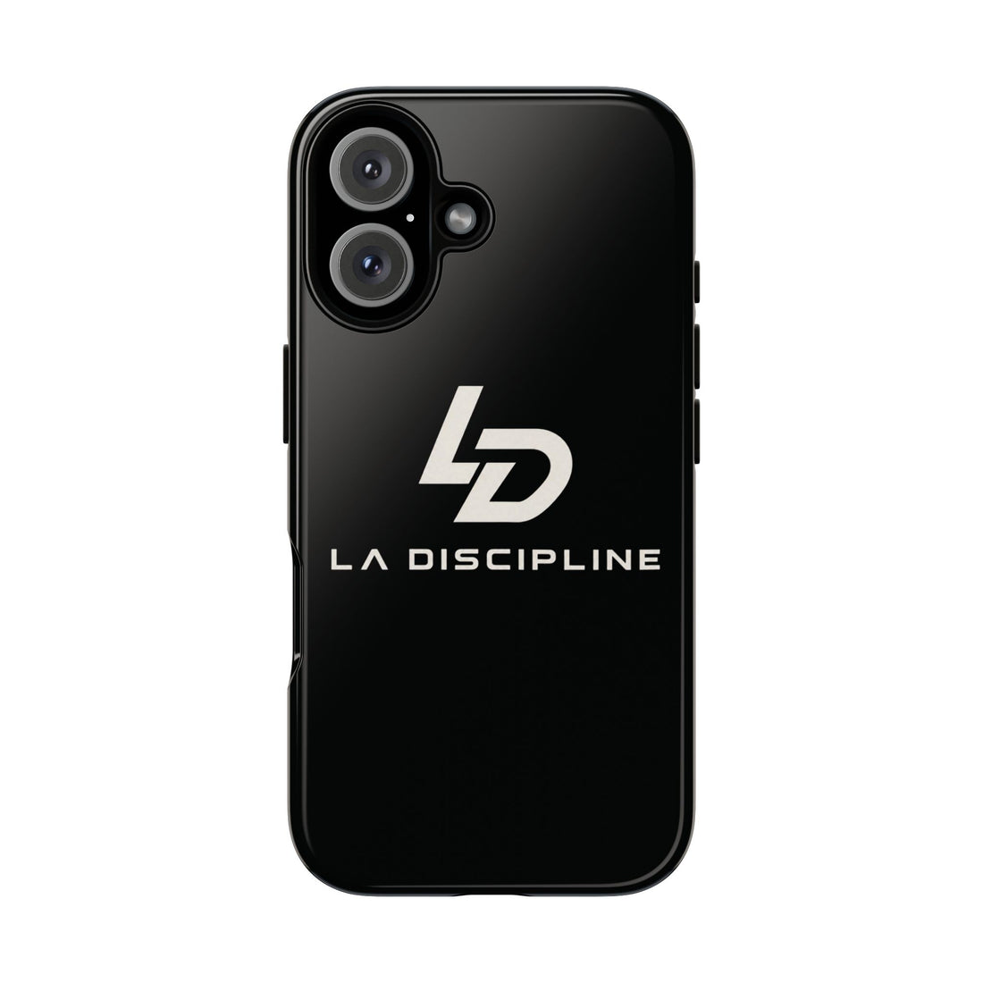 La Discipline Tough Phone Case – Black Gloss Protective Case with LD Logo Printify