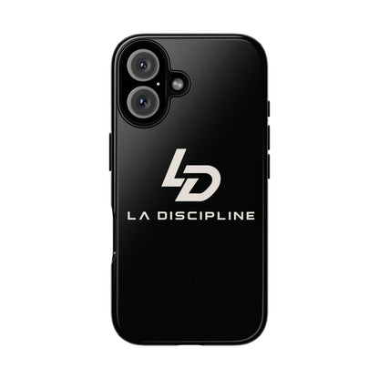 La Discipline Tough Phone Case – Black Gloss Protective Case with LD Logo Printify