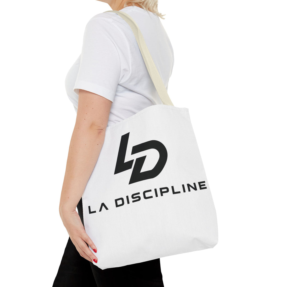 La Discipline Logo Tote Bag – Minimalist Gym &amp; Everyday Carry Printify
