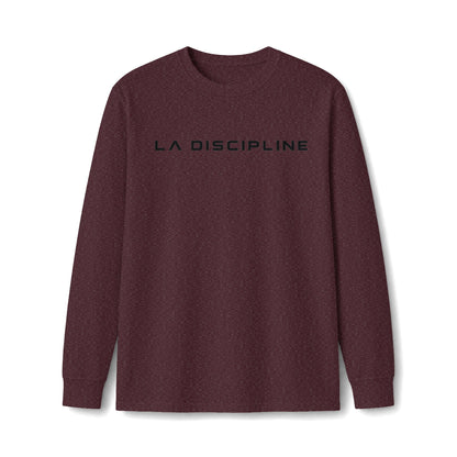La Discipline Long Sleeve Tee — Minimal Logo Athletic Shirt Printify
