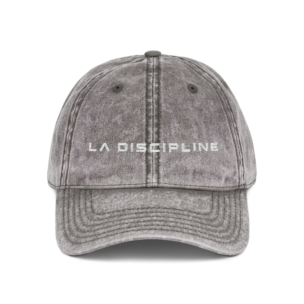 La Discipline Vintage Embroidered Cap — Washed Red Baseball Hat Printify
