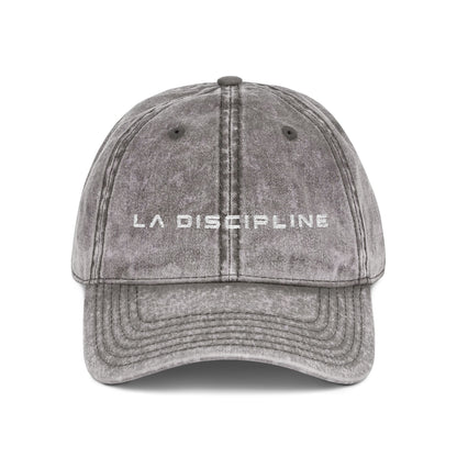 La Discipline Vintage Embroidered Cap — Washed Red Baseball Hat Printify