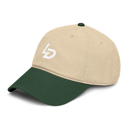 La Discipline Washed Baseball Cap – Minimal LD Logo Embroidered Hat Printify