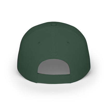 LD Embroidered Low Profile Baseball Cap — Red Minimalist Logo Hat Printify