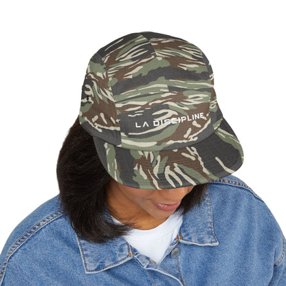 Embroidered 5-Panel Cap — "LA DISCIPLINE" Minimal Logo Printify