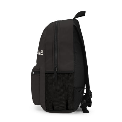 La Discipline Logo Backpack — Minimalist Black Logo Daypack for Gym, School &amp; Travel Printify