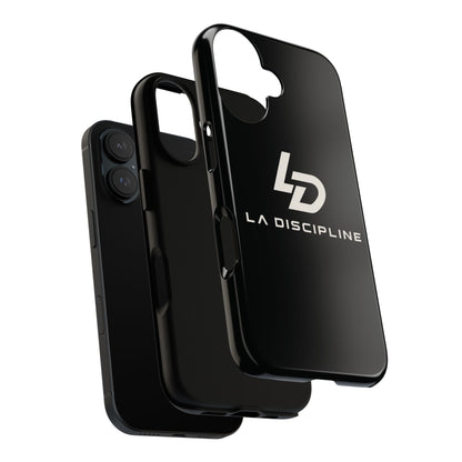 La Discipline Tough Phone Case – Black Gloss Protective Case with LD Logo Printify