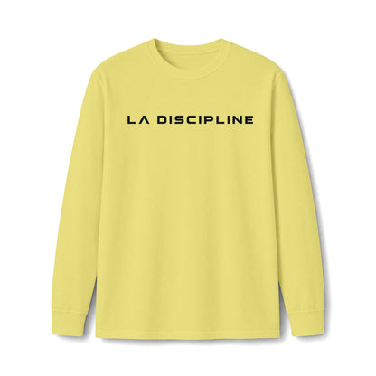 La Discipline Long Sleeve Tee — Minimal Logo Athletic Shirt Printify